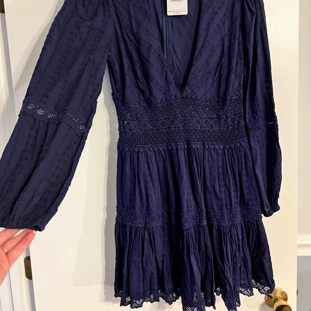 NWT!!! Free People | Long sleeve lace mini dress